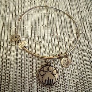 Alex and Ani 2014 Silver Paw Print Bangle Bracelet